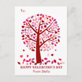 Kinderschule Klassenzimmer Valentine Karten Baum d (Vorderseite)