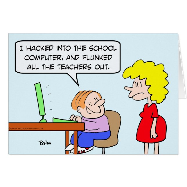 Kinderschule zerhackte Computer durchfallene (Vorderseite (Horizontal))