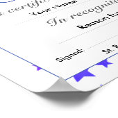 Kinderschulzeugnis oder -prämie poster (Ecke)