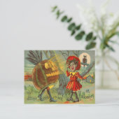 Kinderschüssel Vollmond Jack O' Lantern Postkarte (Stehend Vorderseite)