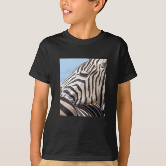 Kinderschwarzer Zebra-T - Shirt (Vorderseite)