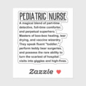 Kinderschwester Aufkleber (Blatt)