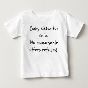 Kinderschwester zum Verkauf. Keine vernünftigen An Baby T-shirt