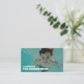 Kinderschwimmerportrait, Schwimmbad sauberer Visitenkarte (Stehend Vorderseite)