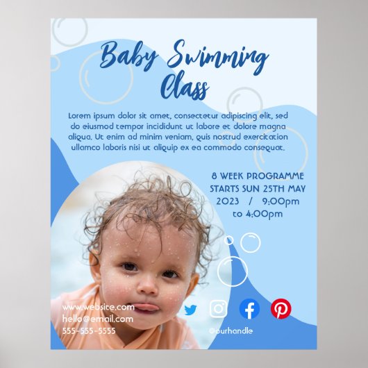 Kinderschwimmkurse Poster (Vorne)