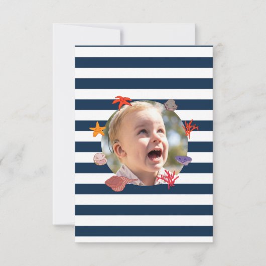 Kindersegelfeier im Sommer Dankeskarte (Vorderseite)