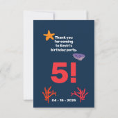 Kindersegelfeier im Sommer Dankeskarte (Rückseite)