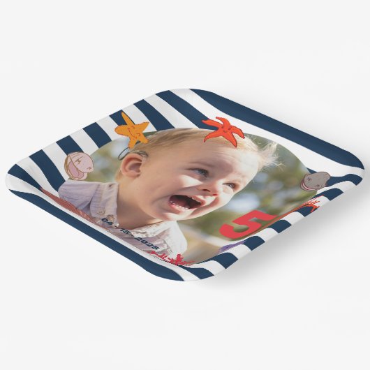 Kindersegelfeier im Sommer Pappteller (Gewinkelt)