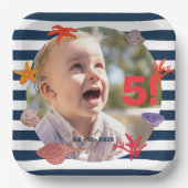 Kindersegelfeier im Sommer Pappteller (Vorderseite)