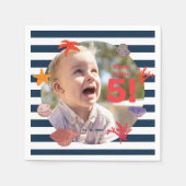 Kindersegelfeier im Sommer Serviette (Vorderseite)