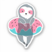 Kinderseilschwimmen im Poolaufkleber Aufkleber (Vorderseite)