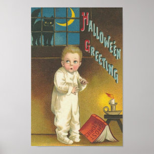 Kindersicherung mit Katze im Fenster Poster