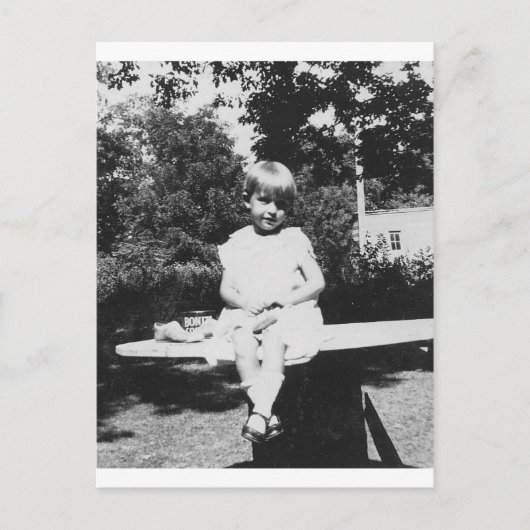 Kindersitze in den 40er Jahren Postkarte (Vorderseite)