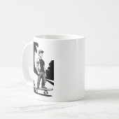 Kinderskateboarder-Tasse Kaffeetasse (Vorderseite Links)