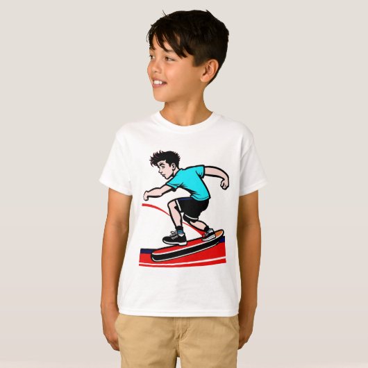 Kinderskateboarding-T - Shirt (Vorne ganz)