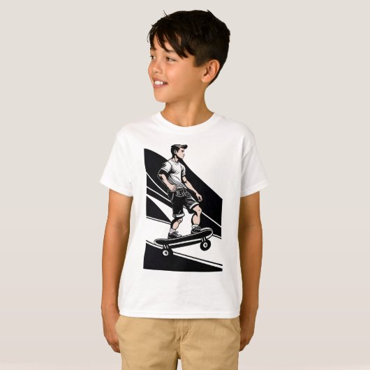 Kinderskateboarding-T - Shirt (Vorne ganz)