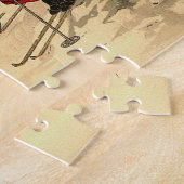Kinderski, eine Vintage Winterlandschaft Puzzle (Seite)