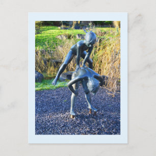 Kinderskulptur Postkarte