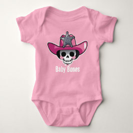 Kindersohle, Skeletton Cowgirl Bodysuit Baby Strampler
