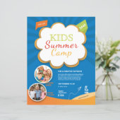 Kindersommerlager Flyer Vorlage (Stehend Vorderseite)