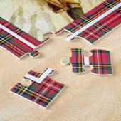 Kinderspass Vintage Winterlandschaft Kariert Puzzle (Seite)