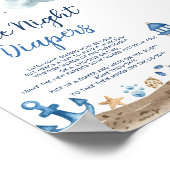 Kinderspätdiapers Babyduschzeichen Poster (Ecke)