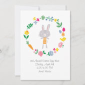 Kinderspezifische Osterjagd Einladung (Vorderseite)