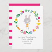 Kinderspezifische Osterjagd Einladung (Vorne/Hinten)