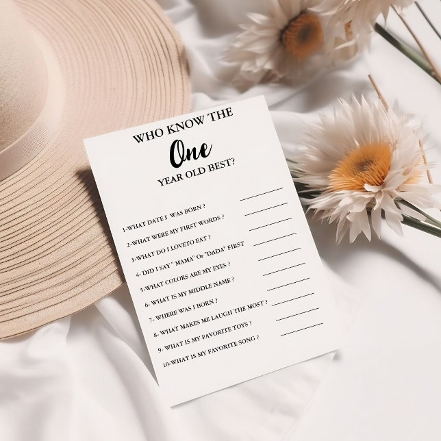 Kinderspiel 1. Geburtstag Wie gut weißt du es? (Von Creator hochgeladen)