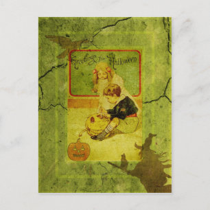 Kinderspiel Halloween Postkarte
