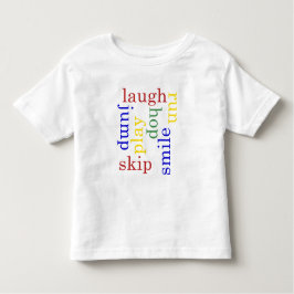 Kinderspiel, lachen, laufen, Typografie-T - Shirt 