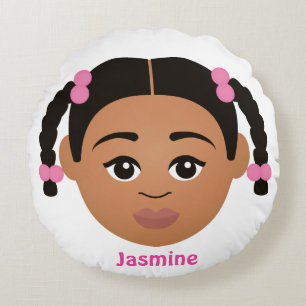 Kinderspiel #NaturalHair Personalisiert Rundes Kissen