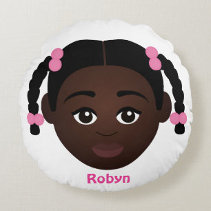 Kinderspiel #NaturalHair Personalisiert Rundes Kissen