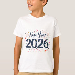 Kinderspiel Neujahr 2026 t Shirt mit Stars