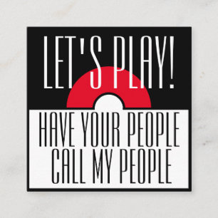 Kinderspiel quadratische visitenkarte