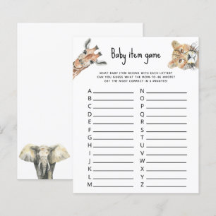Kinderspiel - Safari-Tiere Babydusche