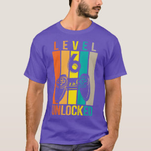 Kinderspiel Stufe 6 Entsperrtes Vintages Videospie T-Shirt