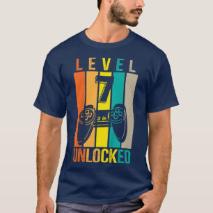 Kinderspiel Stufe 7 Entsperrtes Vintages Videospie T-Shirt