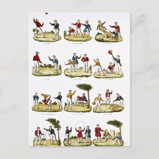 Kinderspiele, 1810 postkarte (Vorderseite)