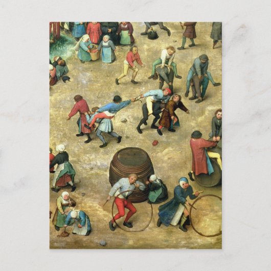 Kinderspiele: Details der untersten Postkarte (Vorderseite)