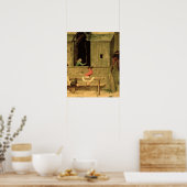 Kinderspiele : Ein kleiner Junge auf Pfählen Poster (Küche)