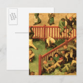 Kinderspiele: Einzelheiten der links Sektion Postkarte (Vorne/Hinten)