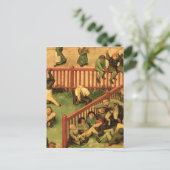 Kinderspiele: Einzelheiten der links Sektion Postkarte (Stehend Vorderseite)