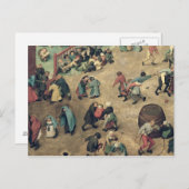 Kinderspiele: Einzelheiten der links Sektion Postkarte (Vorne/Hinten)