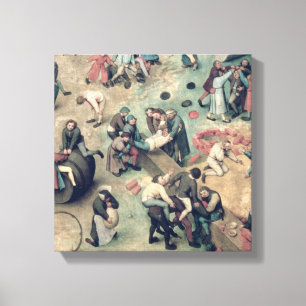 Kinderspiele: Einzelheiten rechts unten Leinwanddruck