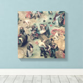 Kinderspiele: Einzelheiten rechts unten Leinwanddruck (Insitu (Holzboden))