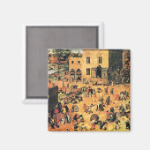 Kinderspiele, Kunstmalerei, Magnet (Vorderseite/Rückseite)
