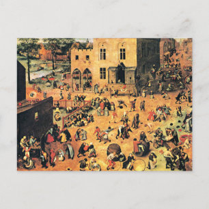 Kinderspiele, Kunstmalerei, Postkarte