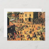 Kinderspiele, Kunstmalerei, Postkarte (Vorne/Hinten)