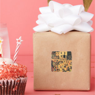 Kinderspiele, Kunstmalerei, Quadratischer Aufkleber